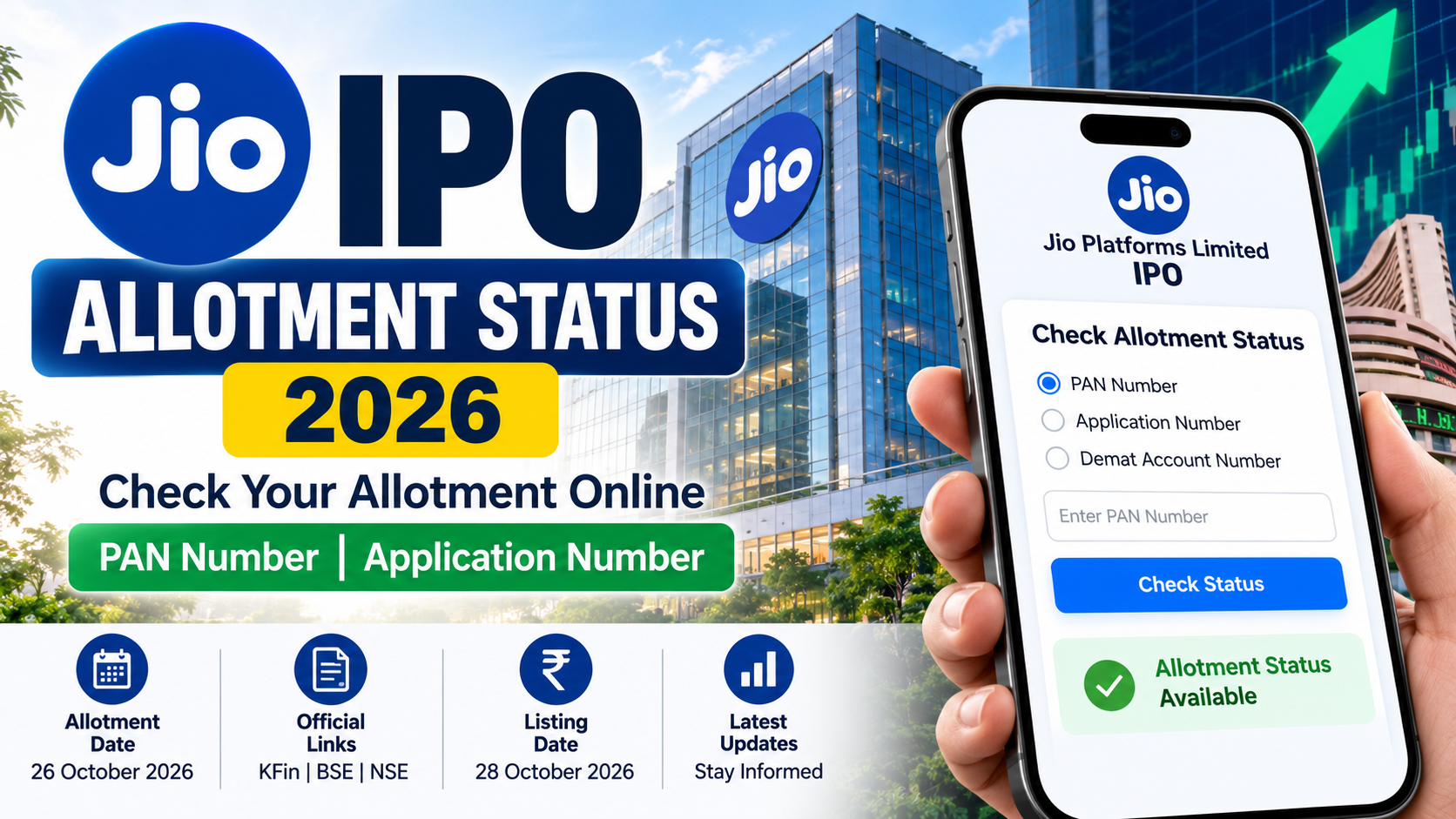 Jio IPO Allotment Status Guide